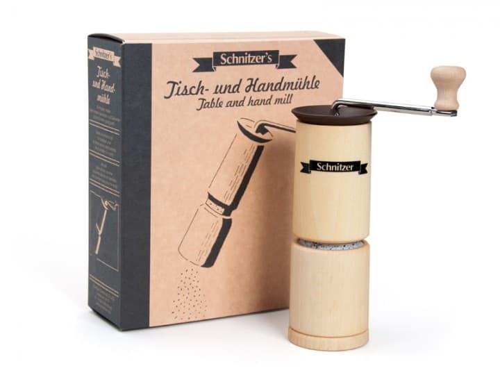 Tisch-und Handmühle, Schnitzer